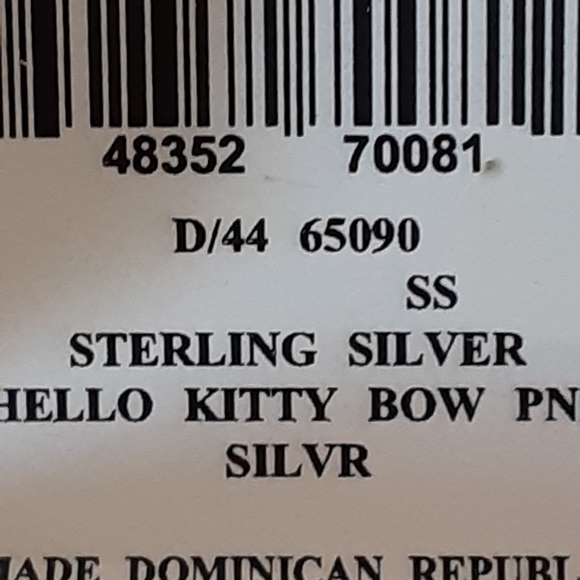 Sterling Silver Hello Kitty Bow Necklace - Picture 6 of 7